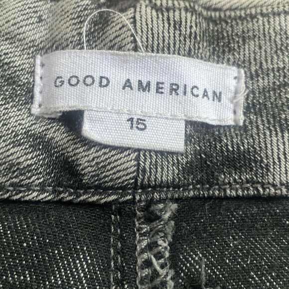 Good American Good Waist GW844T High Rise Black 32X28 Size 14 15 - Picture 3 of 4